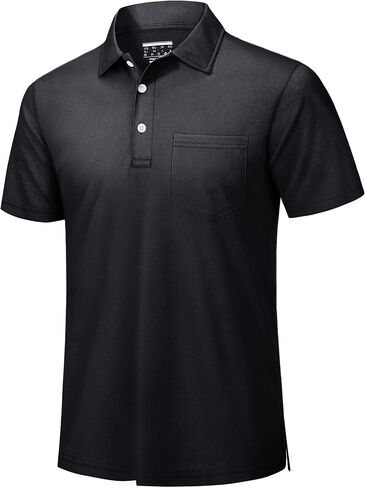 TACVASEN Polo Shirts for Men with Pocket Short Sleeve Lightweight Quick Dry Hiking Golf Fishing in Saudi Arabia