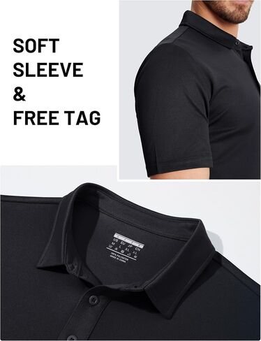TACVASEN Polo Shirts for Men with Pocket Short Sleeve Lightweight Quick Dry Hiking Golf Fishing in Saudi Arabia
