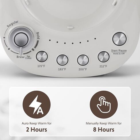 Buydeem K2423 Tea Maker, Durable 316 Stainless Steel & German Schott Glass Electric Kettle, Removable Infuser, Auto Keep Warm, BPA Free, 1.2L in Kuwait