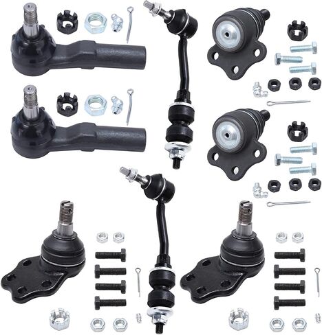 Detroit Axle - 8pc 2WD Stement Undence Kit for 1997-1999 Dodge Dakota 1999 Durango 2 Sway Bar Links 4 Lower Ball Ball Points 2 Tie rod Ends endraction in Saudi Arabia