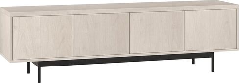 Henn&Hart Rectangular TV Stand for TV's up to 75" in Natural Black, for Home, Living Room, Bedroom, Entertainment Room, Office in Saudi Arabia