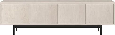 Henn&Hart Rectangular TV Stand for TV's up to 75" in Natural Black, for Home, Living Room, Bedroom, Entertainment Room, Office in Saudi Arabia