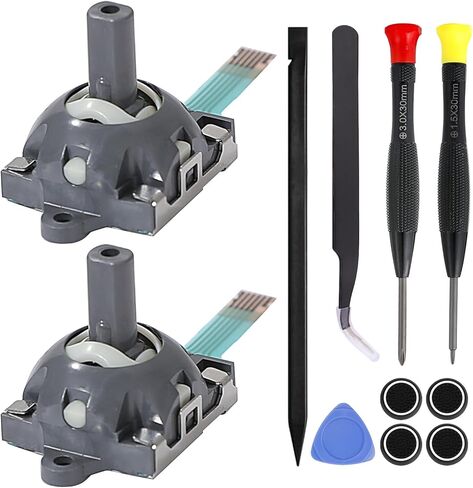 Ikpek 2 Pack Joysticks replacement for Asus ROG Ally RC71L Handheld Console, Joystick for GPD win3 Windows 10 Handheld Game Laptop Thumb Sticks 3D Analog Rod Replace Accessories with Repair Tools in Kuwait