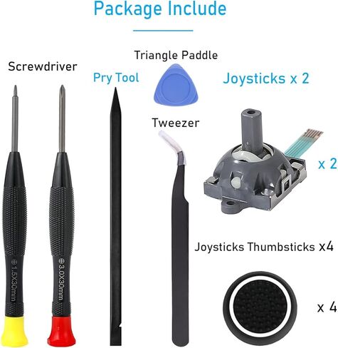 Ikpek 2 Pack Joysticks replacement for Asus ROG Ally RC71L Handheld Console, Joystick for GPD win3 Windows 10 Handheld Game Laptop Thumb Sticks 3D Analog Rod Replace Accessories with Repair Tools in Kuwait