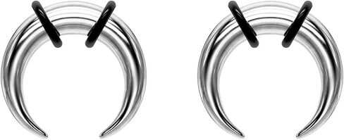 4pcs الفولاذ الجراحي 14g 12g 10g 8g 6g 4g 2g 0g 00g pincher tapers حلقات الحاجز الحاجز الهارش C. in Kuwait