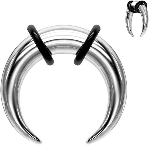 4pcs الفولاذ الجراحي 14g 12g 10g 8g 6g 4g 2g 0g 00g pincher tapers حلقات الحاجز الحاجز الهارش C. in Kuwait