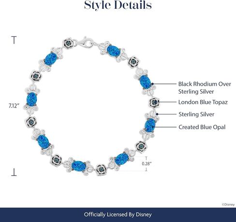 Jewelili Enchanted Disney Fine Jewelry Sterling Silver Cinderella Bracelet in Saudi Arabia