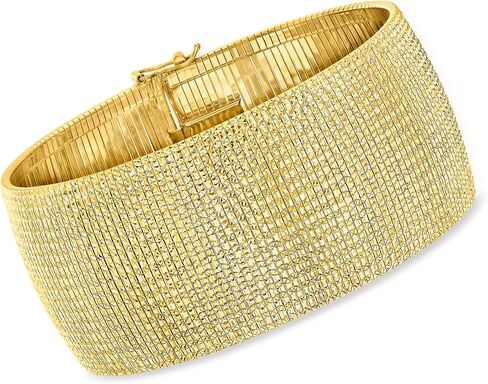 Ross-Simons Italian 18kt Gold Over Sterling Omega Bracelet in Saudi Arabia