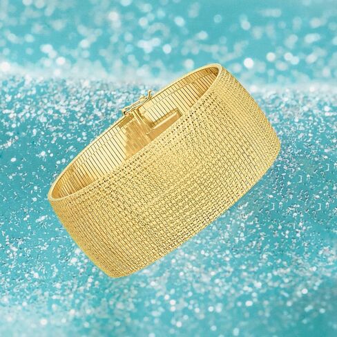 Ross-Simons Italian 18kt Gold Over Sterling Omega Bracelet in Saudi Arabia