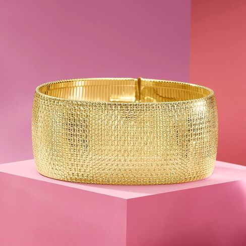 Ross-Simons Italian 18kt Gold Over Sterling Omega Bracelet in Saudi Arabia