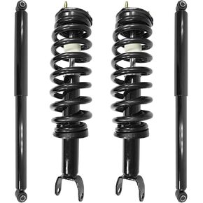 COMPLETESTRUTS - Front Complete Strut Assemblies with Coil Springs and Rear Shock Absorbers Replacement for 2006-2008 Dodge Ram 1500 4WD - Set of 4, black in Saudi Arabia