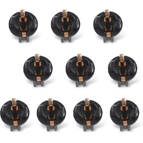 قاعدة مؤشر أداة شاكاس 10 PCS T10-V2 LED ، 0.71 "مقبس محول مصباح Light Light Light البديل القياسي ، وملحقات الإضاءة الإضافية ، لمعظم السيارات (أسود) in Kuwait