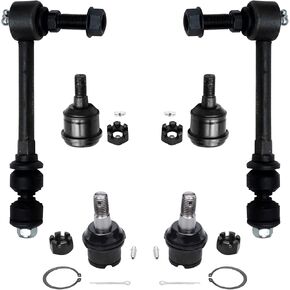 Detroit Axle - 4WD Front Ball Joints Sway Bars for 2010-2012 Dodge Ram 2500 3500 Trucks, 2 Stabilizer Sway Bar Links 4 Lower and Upper Ball Joints 2011 Replacement in Saudi Arabia