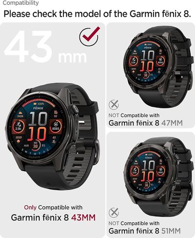 Miimall Full Case Bumper Compatible for Garmin Fenix 8, Drop&Scratch Resistant, Men Rugged Cover Hard PC Case Built-in HD Tempered Glass Flim for Garmin Fenix 8 51mm(Orange-Green, Not for Solar 51mm) in Saudi Arabia