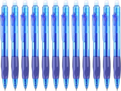 Aozora Erasable Pens Click Fine Point 0.7 mm Retractable Erasable Gel Pens for Completing Sudoku and Crossword Puzzles 12 Pack (Black) in Kuwait