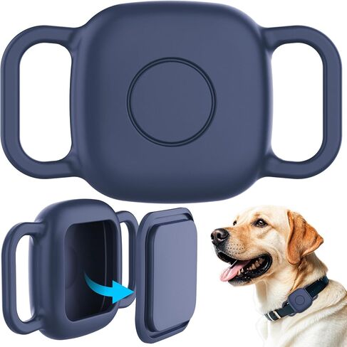 DDJ Dog Collar Case for Tile Life360 Mate 2024/2022 Bluetooth Tracker, 2-Pack Waterproof Silicone Cover Full-Body Protective Holder for Tile Tracker Cat Collar, Ultra Durable, Scratch Resistant, Black in Kuwait