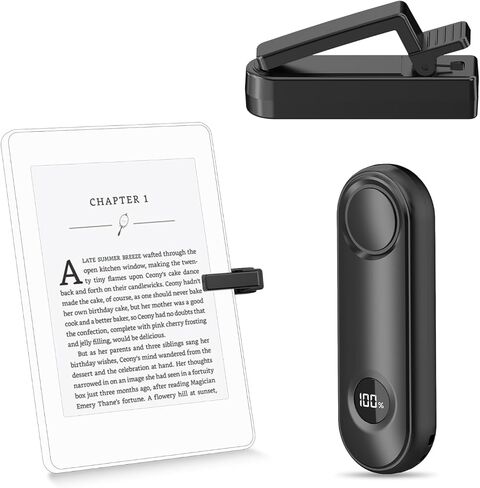 Remote Control Page Turner for Kindle Paperwhite Oasis Kobo eReaders, Page Turner Clicker for ipad Tablets Reading Novels with LCD Power Display, Agave Green in Saudi Arabia