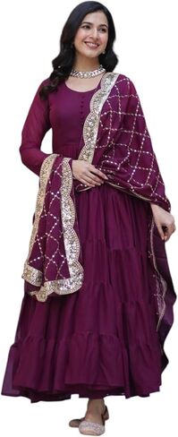 Event Party Wear Stitched Indian Long Anarkali Gown Dress Stylish Salwar Kameez Suits.-65 in Saudi Arabia