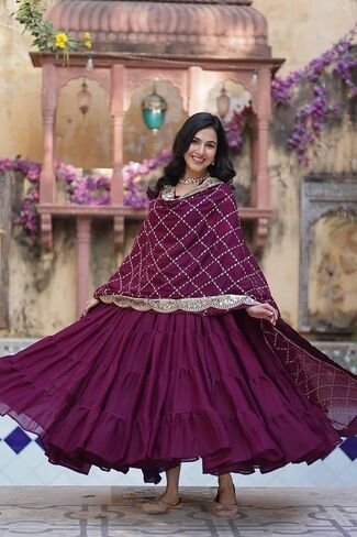 Event Party Wear Stitched Indian Long Anarkali Gown Dress Stylish Salwar Kameez Suits.-65 in Saudi Arabia