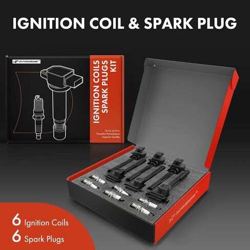 A-Premium Set of 6 Ignition Coil Pack and Iridium Spark Plugs Compatible with Honda Passport Acura SLX Isuzu Amigo Rodeo Trooper VehiCROSS in Saudi Arabia