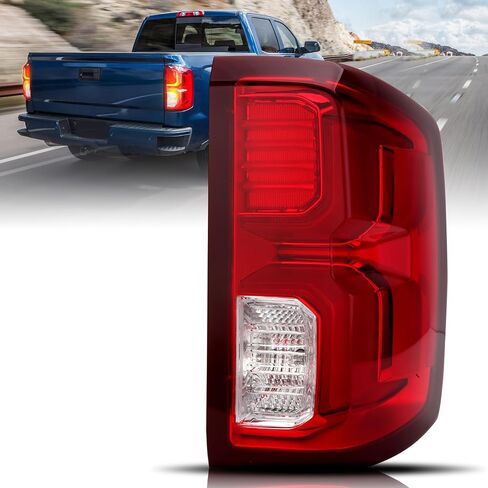 تجميع الضوء الذيل متوافق مع Chevy Silverado 1500 2016 2017 2018 LED الخلفية المصباح 84288719 جانب الركاب الأيمن [فقط متوافق مع نماذج LED المصنع] in Kuwait