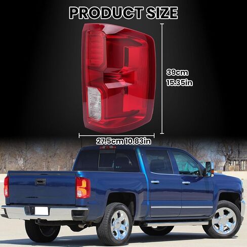 تجميع الضوء الذيل متوافق مع Chevy Silverado 1500 2016 2017 2018 LED الخلفية المصباح 84288719 جانب الركاب الأيمن [فقط متوافق مع نماذج LED المصنع] in Kuwait