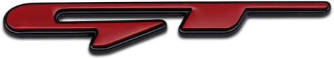 Chrome Metal GT Car Badge 3D Car Lid Turbo Turbo Letter Emblem Suv Coup Truck Truck Logo Sticker Decal (Black & Red) in Kuwait