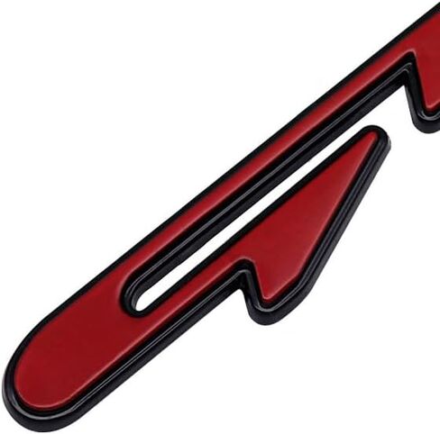 Chrome Metal GT Car Badge 3D Car Lid Turbo Turbo Letter Emblem Suv Coup Truck Truck Logo Sticker Decal (Black & Red) in Kuwait