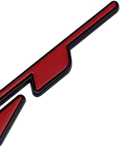 Chrome Metal GT Car Badge 3D Car Lid Turbo Turbo Letter Emblem Suv Coup Truck Truck Logo Sticker Decal (Black & Red) in Kuwait