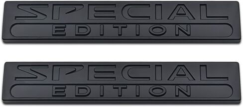 2Pcs Chrome Metal Car Special Edition Logo Rear Trunk Sport Emblem Racing SUV Coupe Sticker 3D Decal (Black) in Kuwait