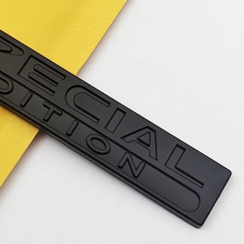 2Pcs Chrome Metal Car Special Edition Logo Rear Trunk Sport Emblem Racing SUV Coupe Sticker 3D Decal (Black) in Kuwait