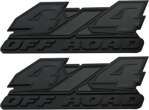 2pcs 4x4 Off Road Emblems ملصقات ملحقات التزيين التلقائي التزيين الشارة الرابحة لـ F-150 F-250 F-350 Tacoma Tundra Ram Silverado Truck (Chrome Red) in Kuwait
