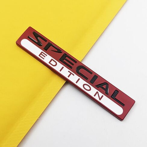 2Pcs Chrome Metal Car Special Edition Logo Rear Trunk Sport Emblem Racing SUV Coupe Sticker 3D Decal (Black) in Kuwait