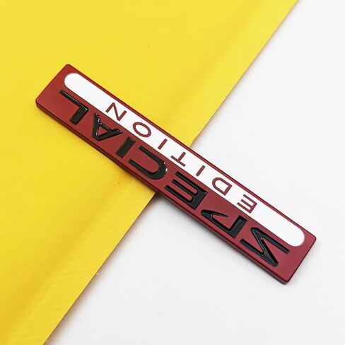 2Pcs Chrome Metal Car Special Edition Logo Rear Trunk Sport Emblem Racing SUV Coupe Sticker 3D Decal (Black) in Kuwait