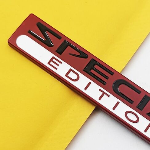 2Pcs Chrome Metal Car Special Edition Logo Rear Trunk Sport Emblem Racing SUV Coupe Sticker 3D Decal (Black) in Kuwait