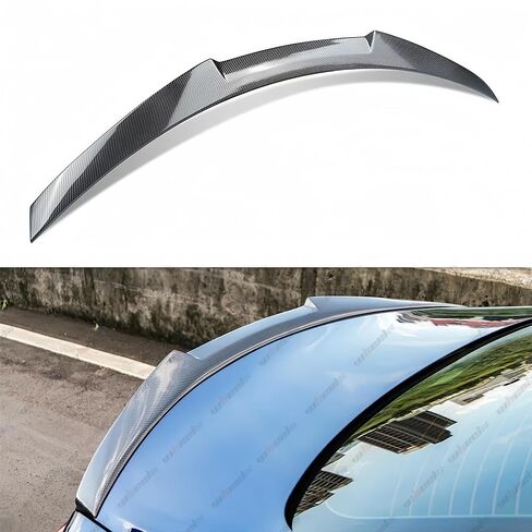 المفسد الجذع الخلفي متوافق مع 2014-2024 Infiniti Q50 ، M4 Style Duckbill Spoiler يناسب 14-24 4 4 باب سيدان ، شفة المفسد الخارجي ركلة عالية (أسود لامع) in Saudi Arabia