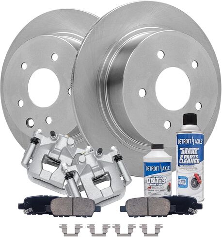 Detroit Axle - Rear Brake Kit for 2002-2018 Nissan Altima, 2004-2008 Maxima 2005 2006 2007, Disc Brake Rotors Ceramic Brakes Pads Brake Calipers Replacement in Saudi Arabia