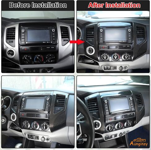 Aunginsy Center Censole Conference Air Outlet Outlet Cover متوافق مع تويوتا تاكوما 2011-2015 CAR CENCOLE CENTOLE CONSOLE تكييف الهواء تنفيس تغطية الإطار الزخرفية. in Kuwait