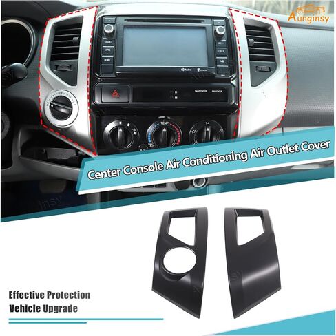 Aunginsy Center Censole Conference Air Outlet Outlet Cover متوافق مع تويوتا تاكوما 2011-2015 CAR CENCOLE CENTOLE CONSOLE تكييف الهواء تنفيس تغطية الإطار الزخرفية. in Kuwait