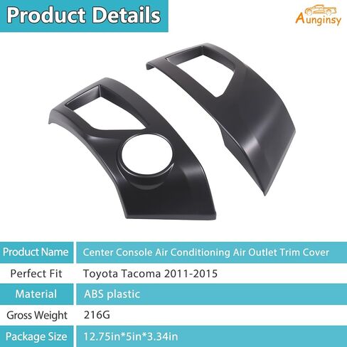 Aunginsy Center Censole Conference Air Outlet Outlet Cover متوافق مع تويوتا تاكوما 2011-2015 CAR CENCOLE CENTOLE CONSOLE تكييف الهواء تنفيس تغطية الإطار الزخرفية. in Kuwait
