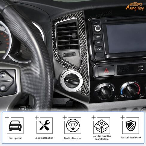 Aunginsy Center Censole Conference Air Outlet Outlet Cover متوافق مع تويوتا تاكوما 2011-2015 CAR CENCOLE CENTOLE CONSOLE تكييف الهواء تنفيس تغطية الإطار الزخرفية. in Saudi Arabia