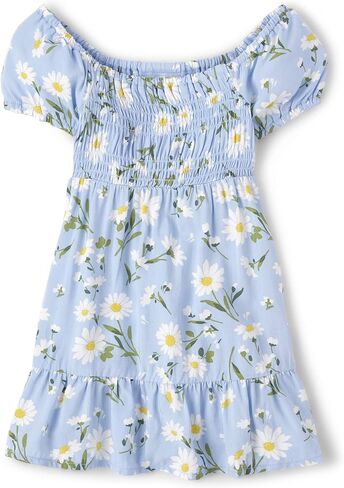 The Children's Place,Baby-Girls,and Toddler Casual Everyday Short Sleeve Dresses,Simply White Floral,18 Months,24 Months in Saudi Arabia