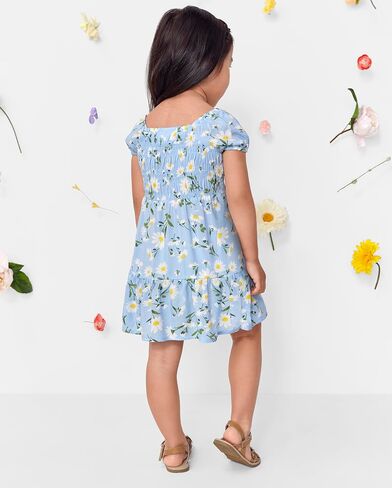The Children's Place,Baby-Girls,and Toddler Casual Everyday Short Sleeve Dresses,Simply White Floral,18 Months,24 Months in Saudi Arabia