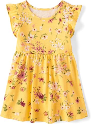 The Children's Place,Baby-Girls,and Toddler Casual Everyday Short Sleeve Dresses,Simply White Floral,18 Months,24 Months in Saudi Arabia