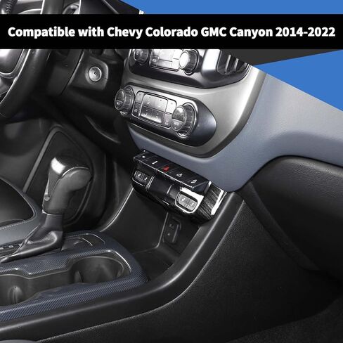 لوحة مفتاح إضاءة الطوارئ Voodonala متوافق مع شيفروليه كولورادو/GMC-Canyon 2014-2022 ، ألياف الكربون in Saudi Arabia
