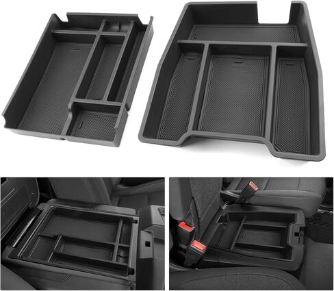 2025 Chevy Silverado Fold Down Center Console Organizer Tray for 2019-2025 Chevy Silverado 1500/ 2020-2025 Chevrolet Silverado 2500HD 3500HD Accessories, 40/20/40 Split Bench Seat ONLY (2 Pack) in Saudi Arabia