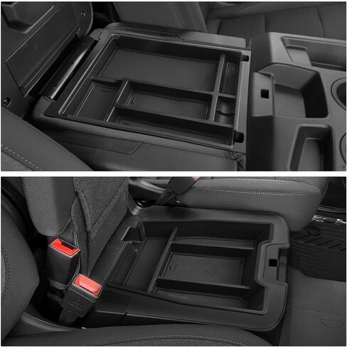 2025 Chevy Silverado Fold Down Center Console Organizer Tray for 2019-2025 Chevy Silverado 1500/ 2020-2025 Chevrolet Silverado 2500HD 3500HD Accessories, 40/20/40 Split Bench Seat ONLY (2 Pack) in Saudi Arabia