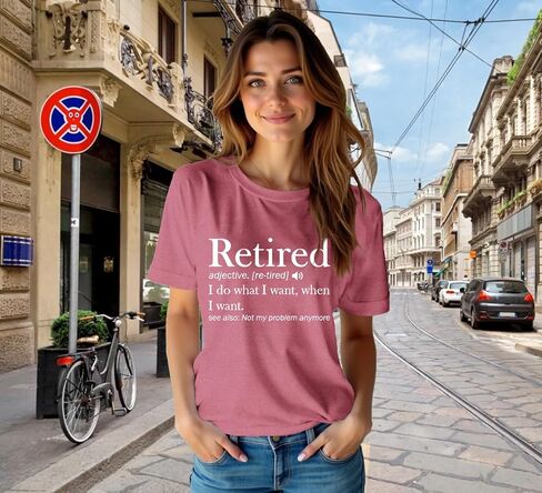 Retirement Shirts for Women Retired Teacher T-Shirt Grandma Retired Tee Tops in Saudi Arabia