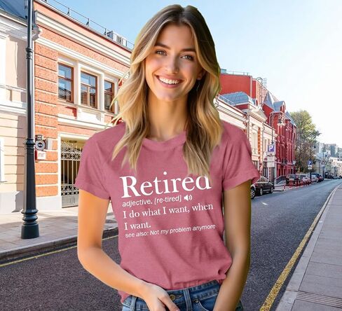 Retirement Shirts for Women Retired Teacher T-Shirt Grandma Retired Tee Tops in Saudi Arabia