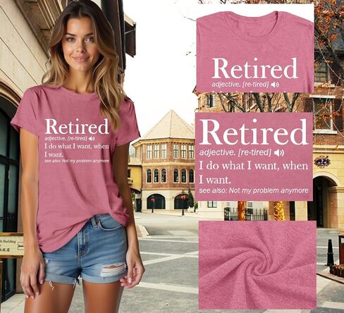 Retirement Shirts for Women Retired Teacher T-Shirt Grandma Retired Tee Tops in Saudi Arabia